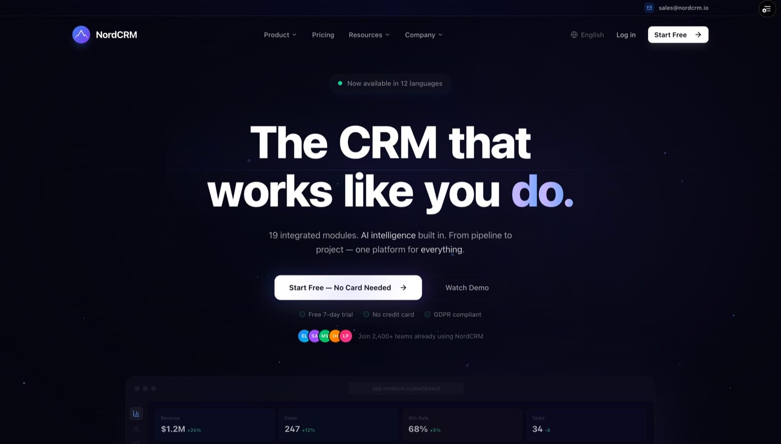 NordCRM — CRM-plattform
